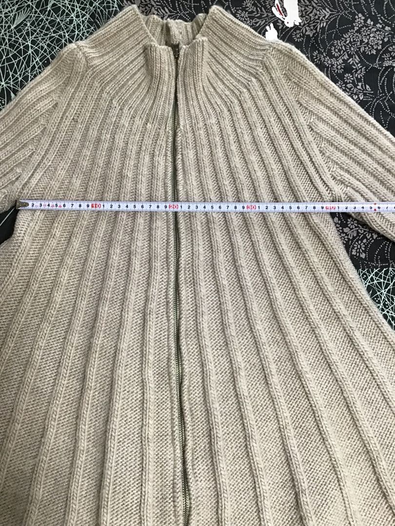 ゴルチエ　 ニットワンピース ジッパー付　40 ベージュ系