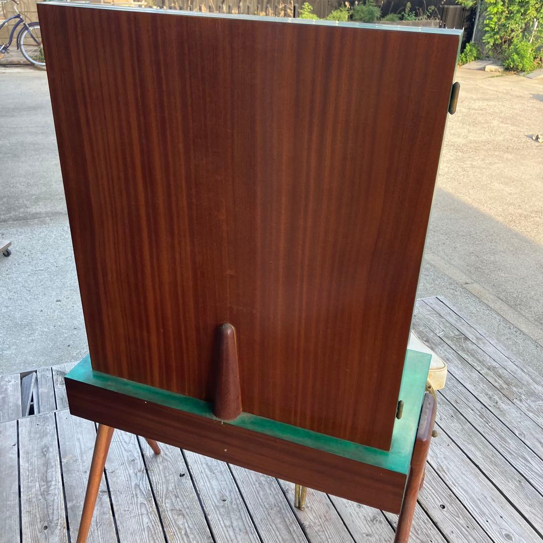 フランス家具 三面鏡 木製ドレッサー スツールセット 鏡台 引き出し収納 古家具