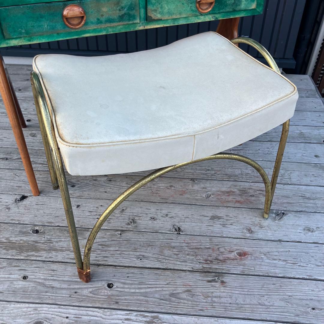 フランス家具 三面鏡 木製ドレッサー スツールセット 鏡台 引き出し収納 古家具