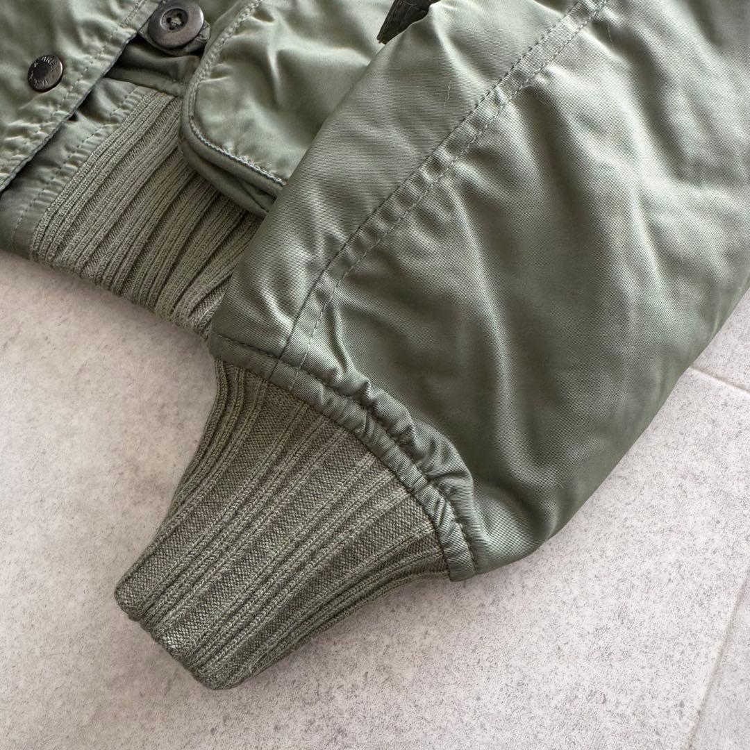 AVIREX　Y2K　ミリタリージャケット　N-2B カーキ　ファー　S