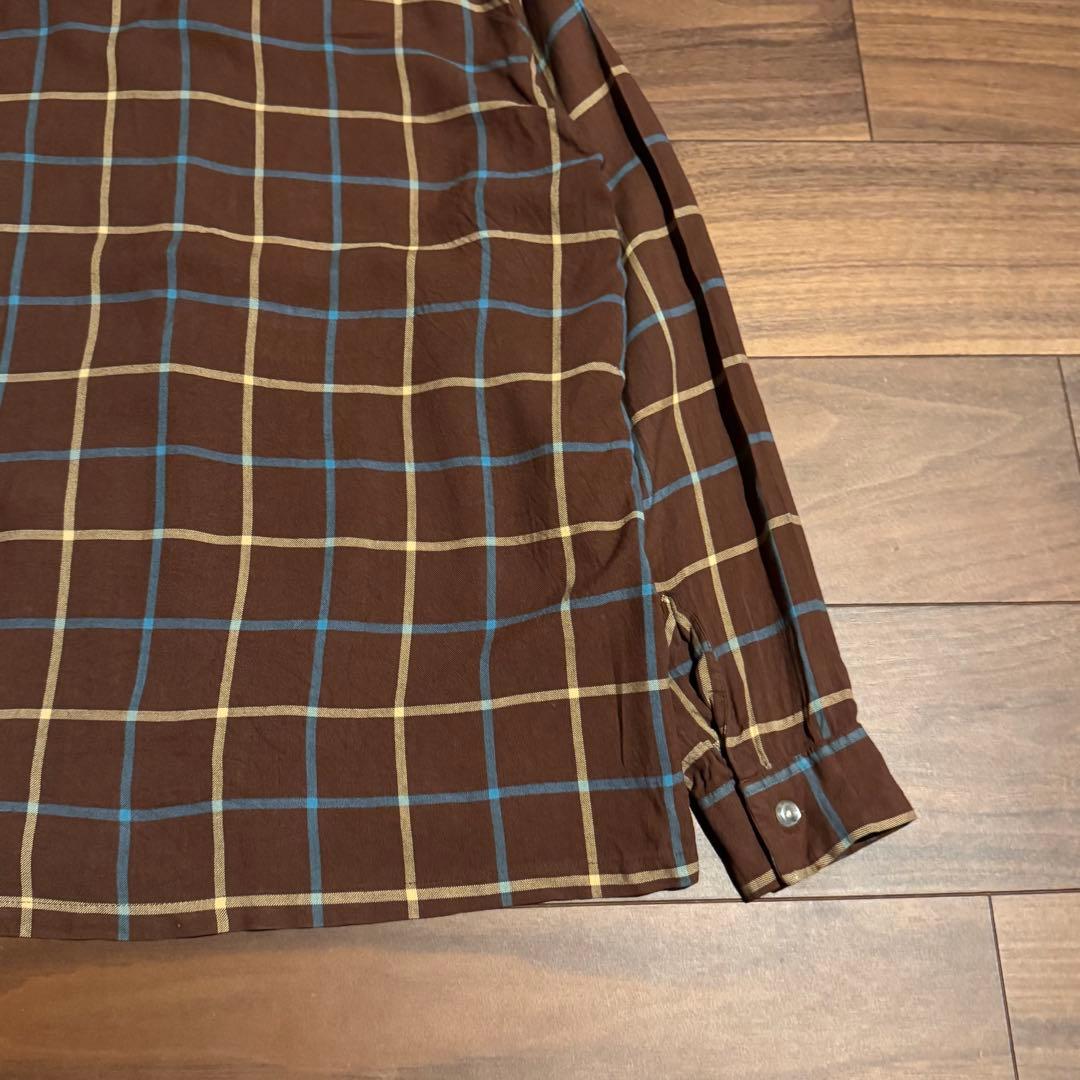 50s 60s Mac Phergus レーヨンシャツ　ビッグサイズ　茶