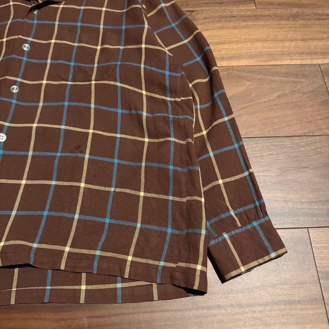 50s 60s Mac Phergus レーヨンシャツ　ビッグサイズ　茶