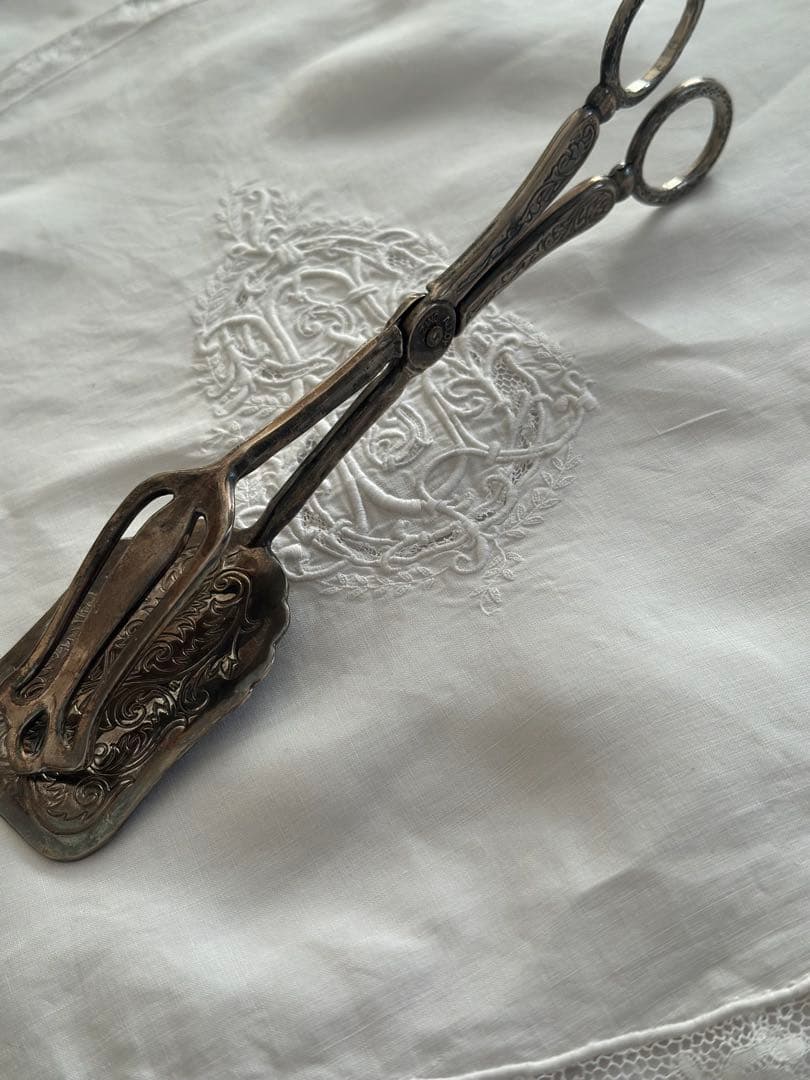 アンティーク　ベルプル　ピューター　スプーン　ケーキサーバー