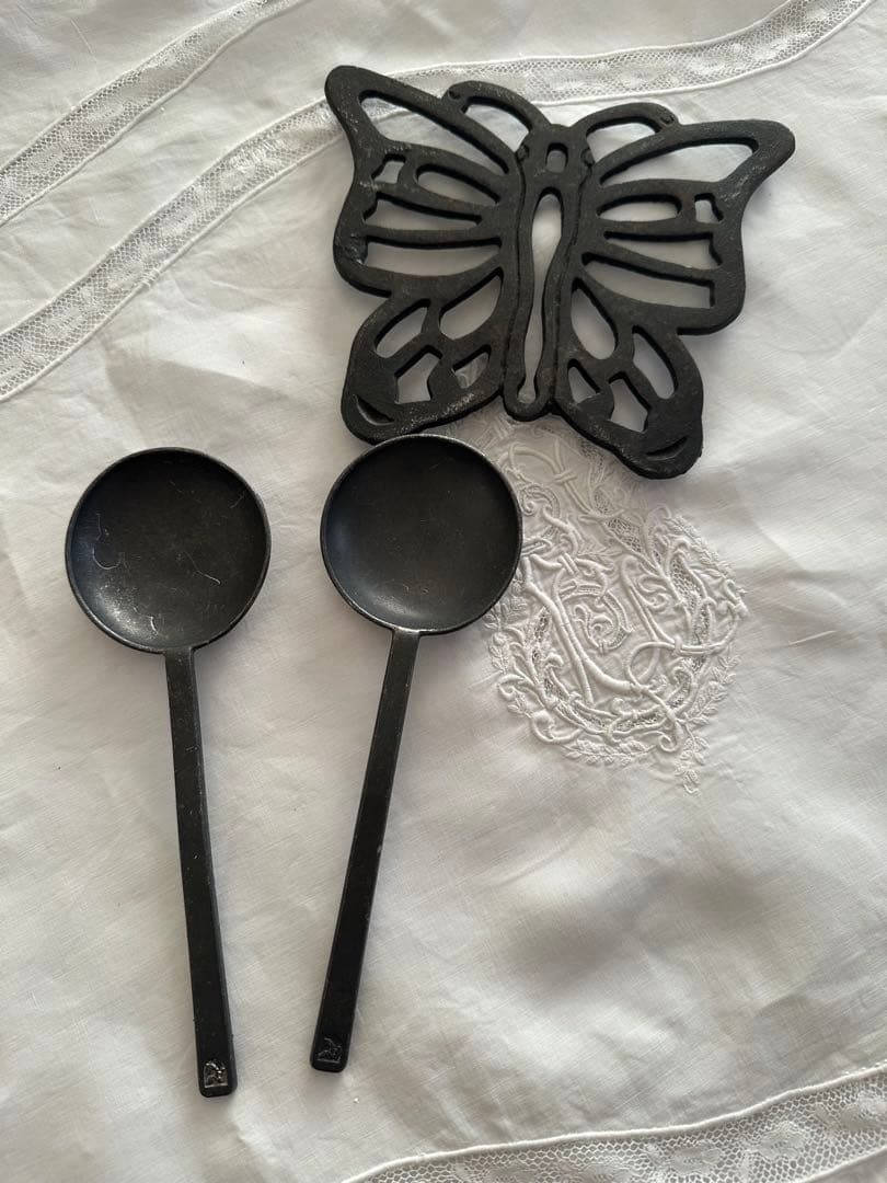 アンティーク　ベルプル　ピューター　スプーン　ケーキサーバー