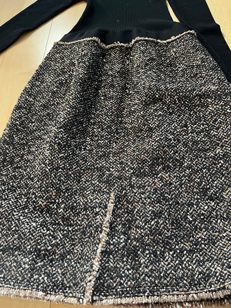 PAULE KA(ポールカ)ニットツイード ワンピース 長袖& ジャケット