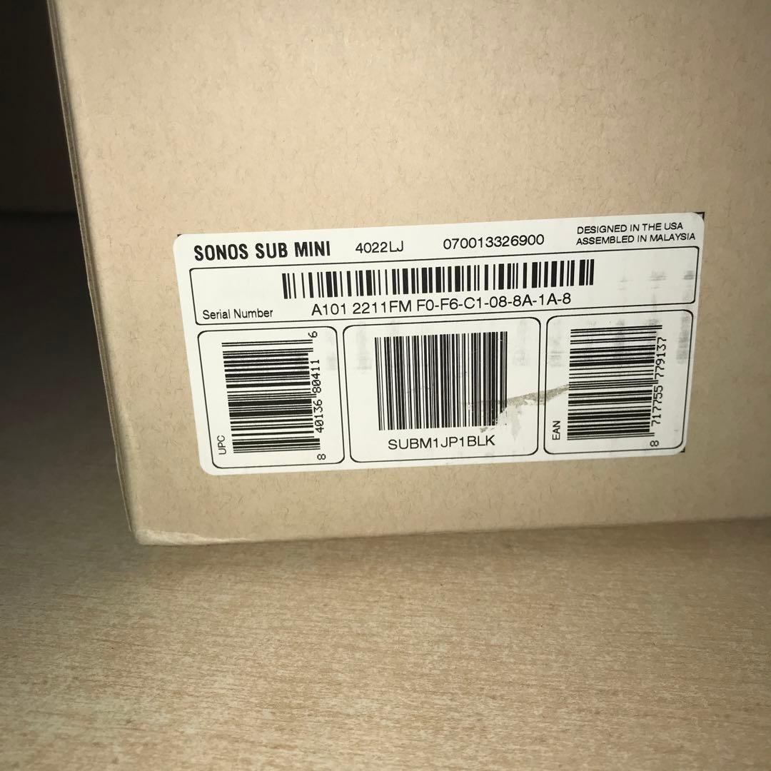 【難あり欠品あり】Sonos ソノス ミニサブウーファー　ブラック