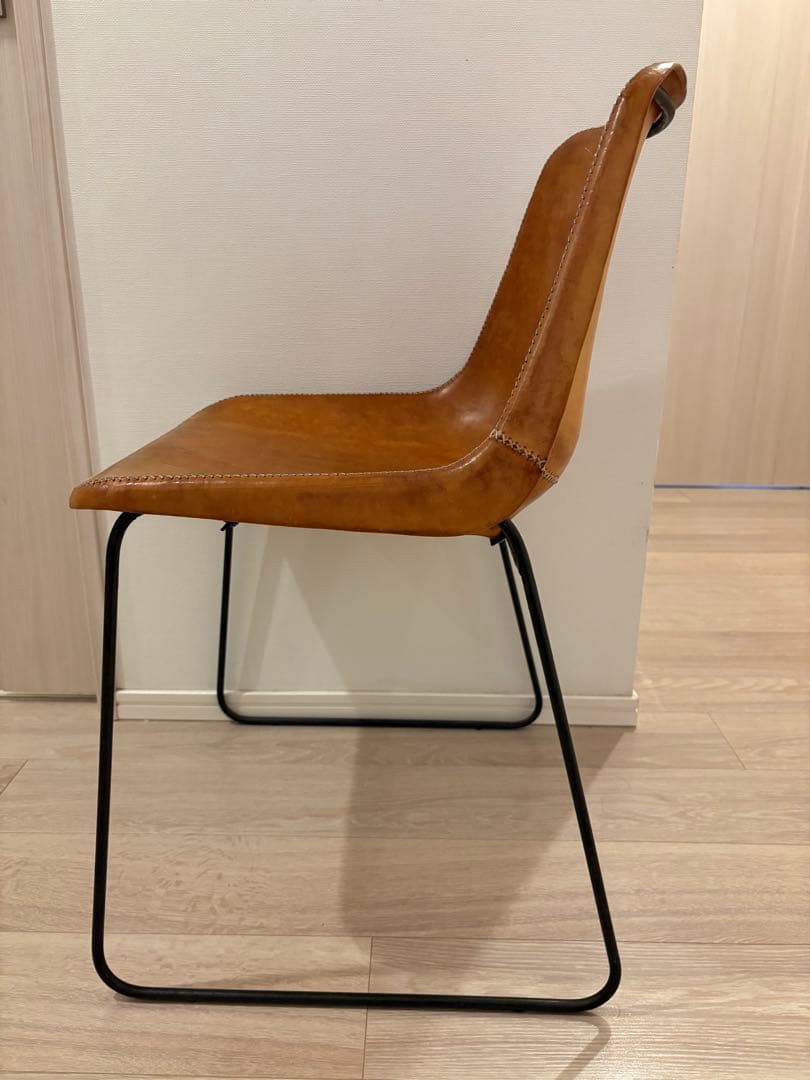 SOL&LUNA ブラウンレザーチェア