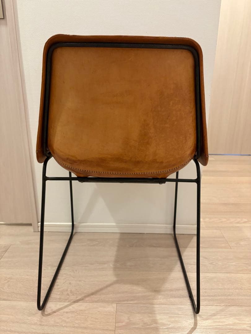 SOL&LUNA ブラウンレザーチェア