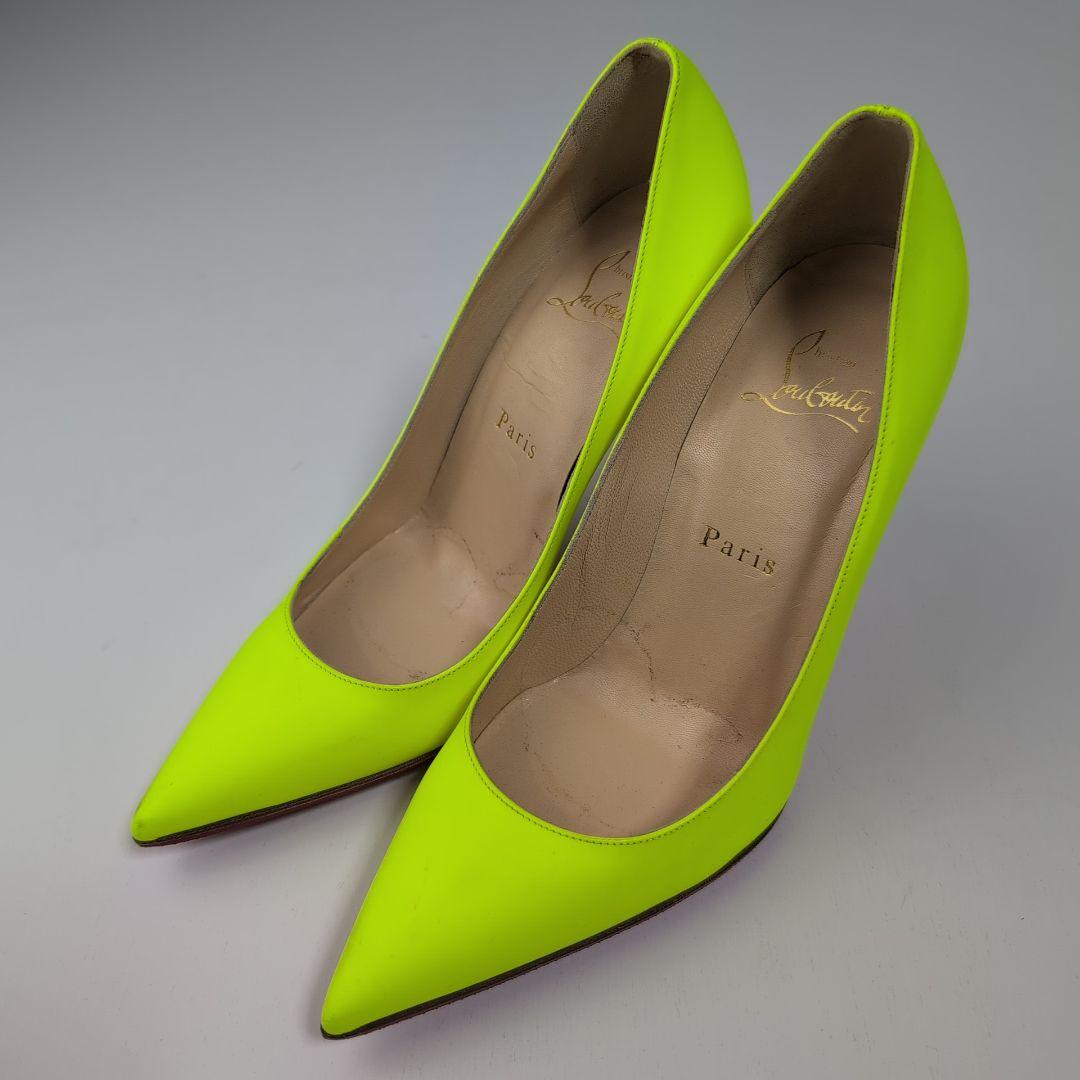 ChristianLouboutinクリスチャンルブタンネオンイエローハイヒール