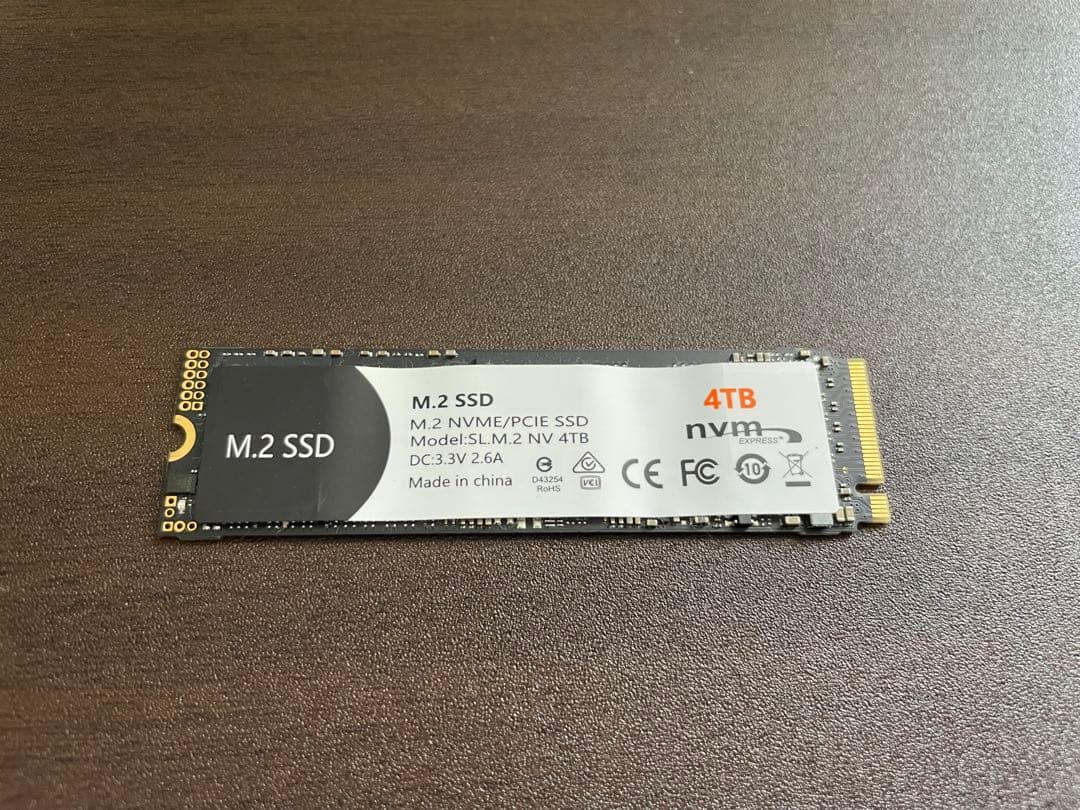 内蔵型SSD m.2 SSD 4TB