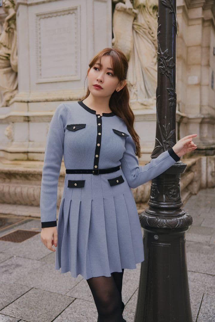 【新品】Herlipto Gabrielle Belted Knit Dress