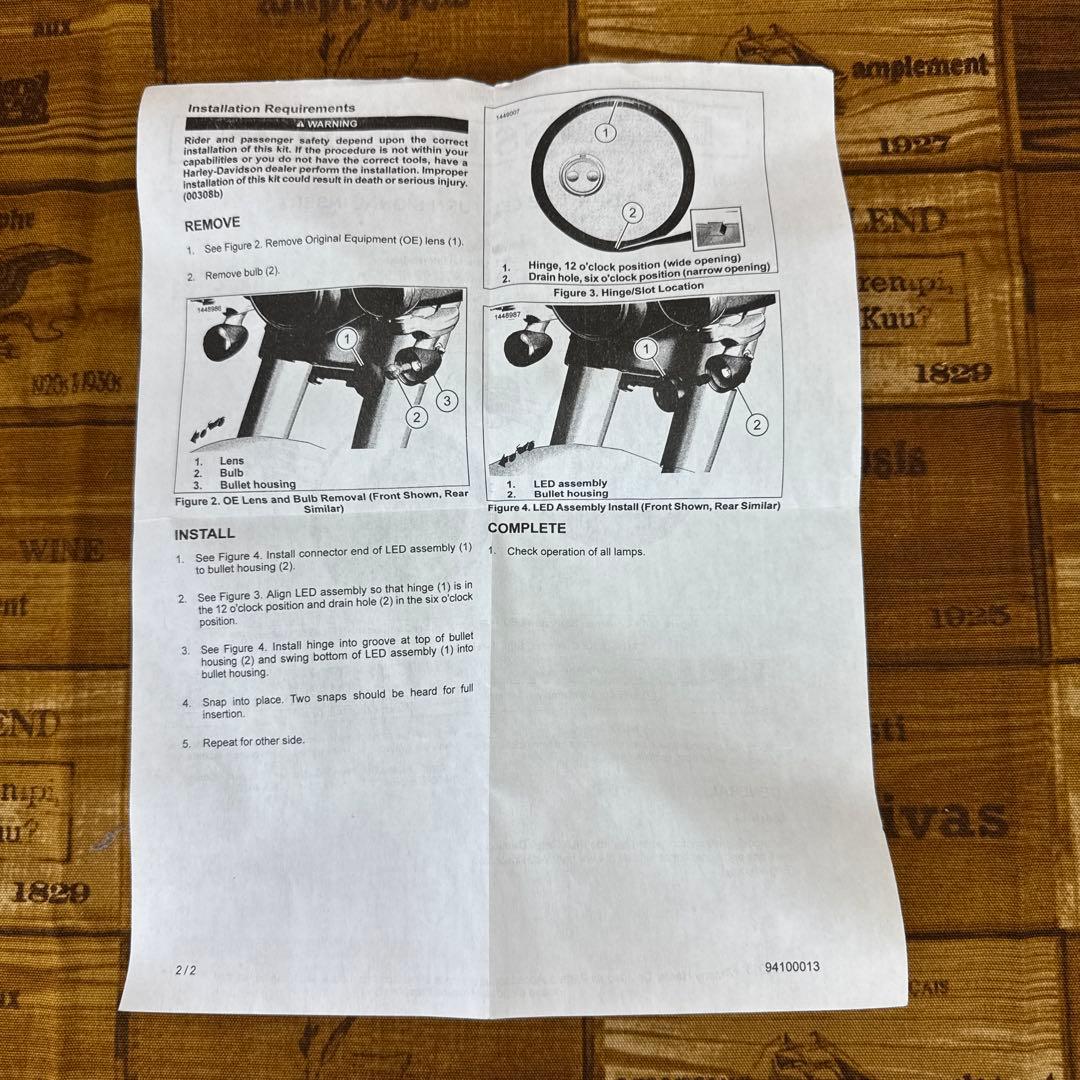 Harley-Davidson LEDフロントターンシグナル 純正 未使用品