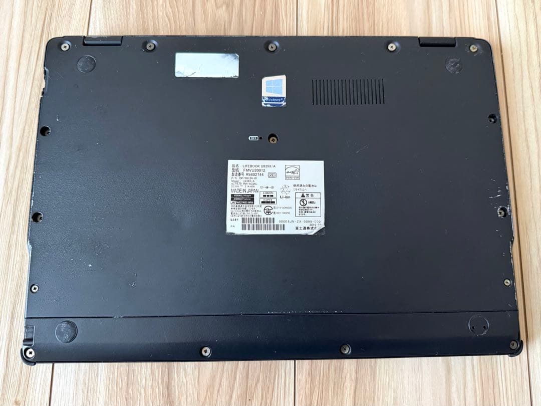 タッチパネル LIFEBOOK U939X/A Win11/office21付