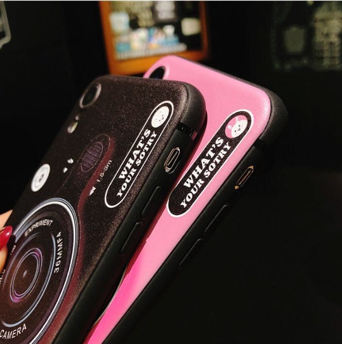 iPhone スマホ ケース カメラ 型 ピンク iPhone XS 送料無料