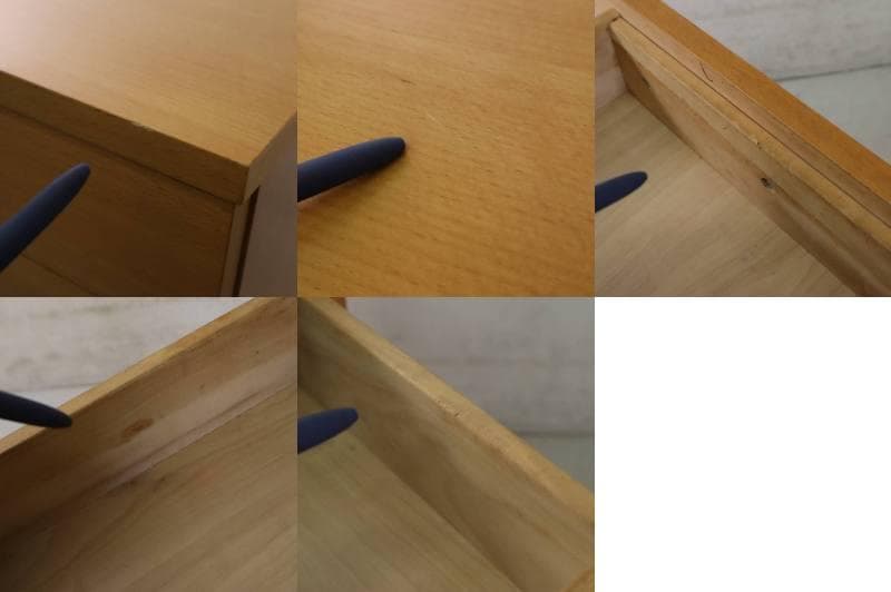 無印良品 廃番 3段 ビーチキャビネット デスクワゴン ブナ材 キャスター付き