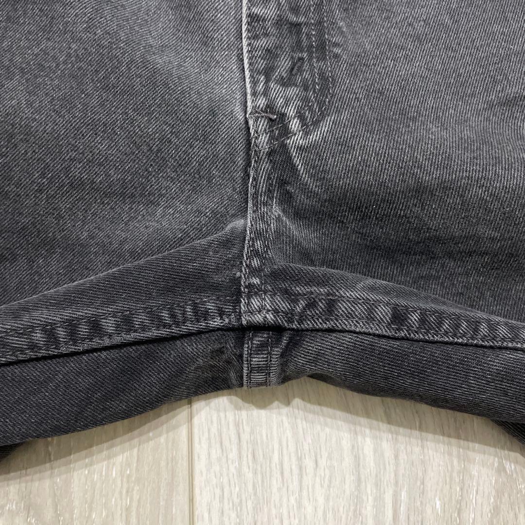 90s Levi's 550 後染めブラック W38 L30 デニムパンツ