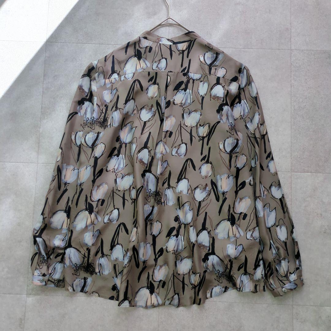 美品✨ トゥモローランドコレクション シルク100% ブラウス ボウタイ 花柄