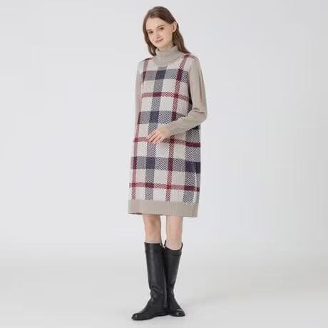 ブルーレーベルクレストブリッジ ベージュ ジャカードドレス / ワンピース 38