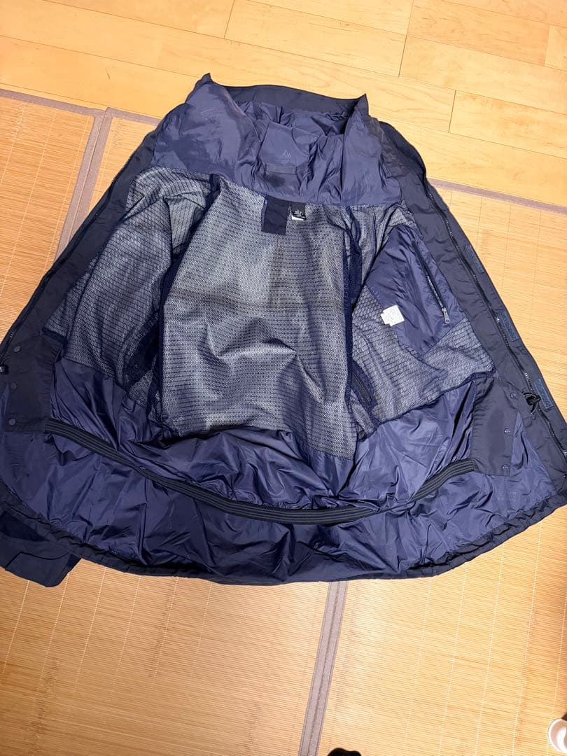 るー　02s Patagonia ストームジャケット　Lサイズ　紺×灰