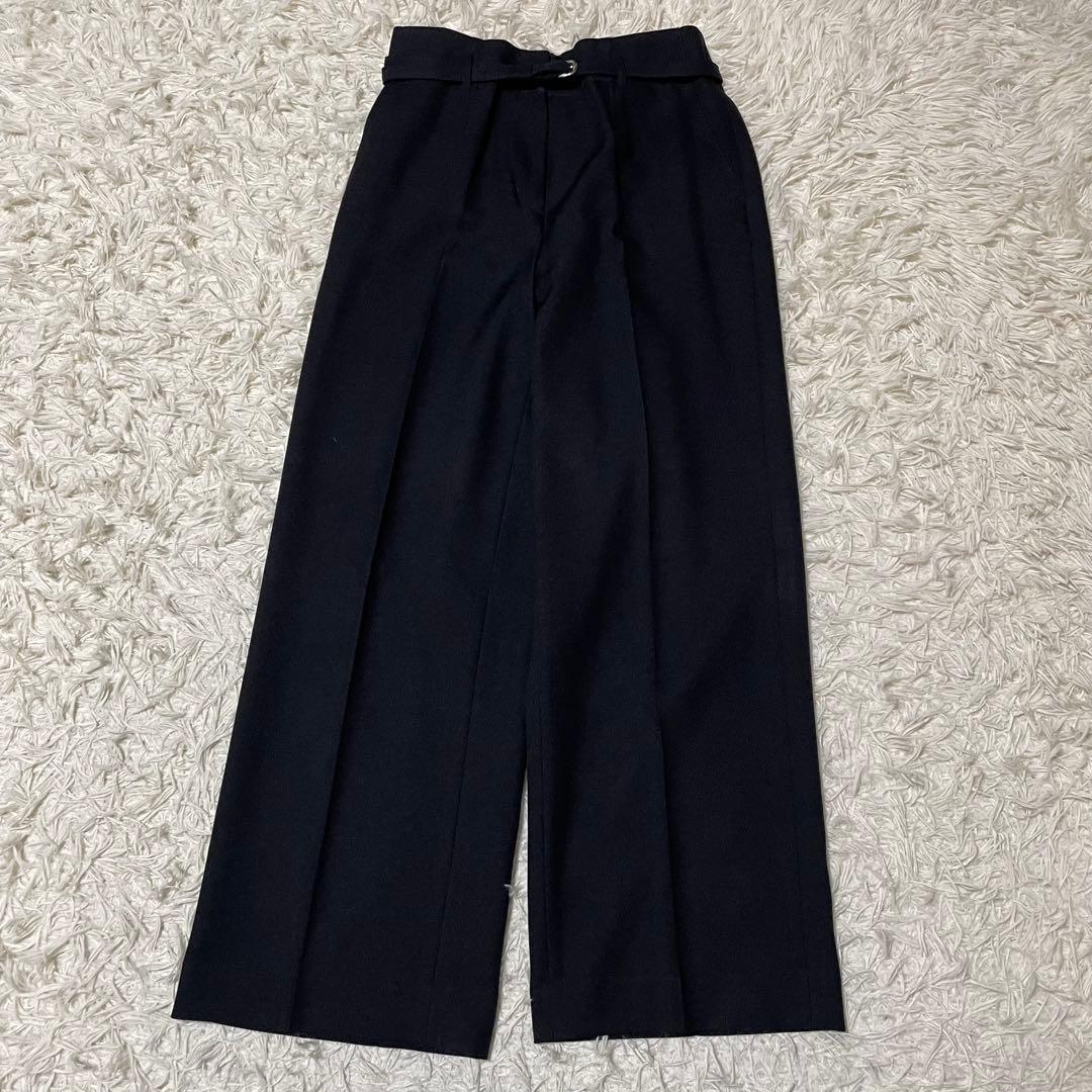 【美品】オリヒカ ライム パンツスーツ セットアップ ノーカラー L ブラック