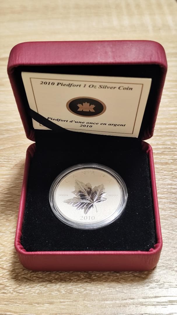 2010 カナダ メイプルリーフ 銀貨 5ドル 純銀 限定 記念 