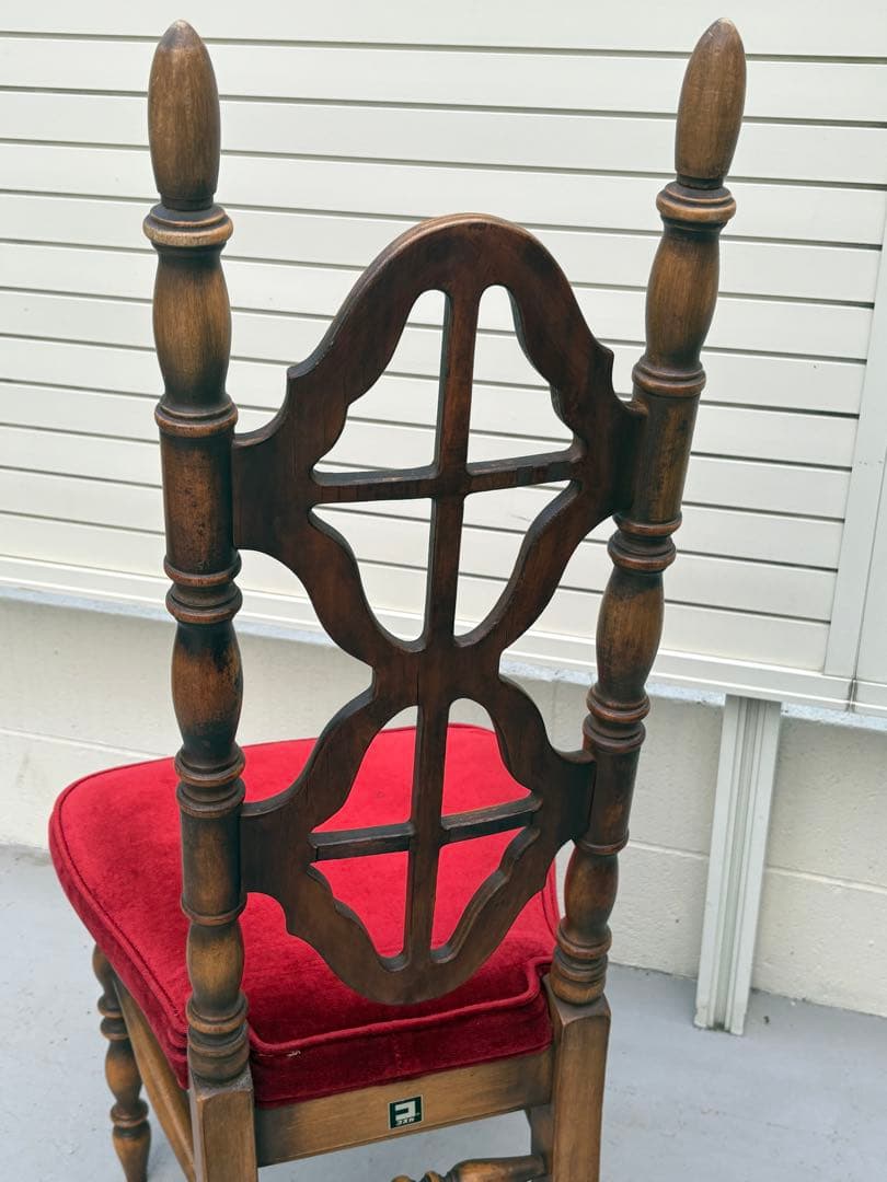 アンティーク家具 椅子 木製 ベロア 洋風 ヴィンテージチェア　コスガ