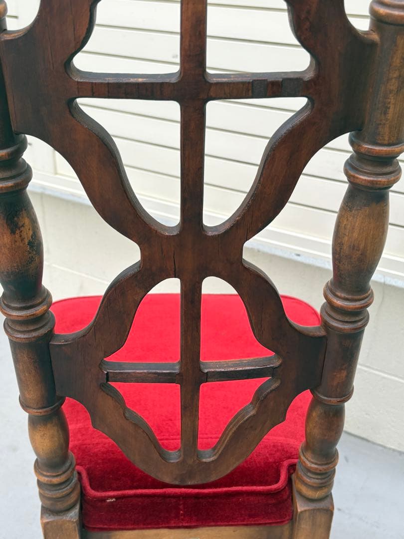 アンティーク家具 椅子 木製 ベロア 洋風 ヴィンテージチェア　コスガ