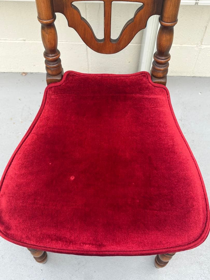 アンティーク家具 椅子 木製 ベロア 洋風 ヴィンテージチェア　コスガ