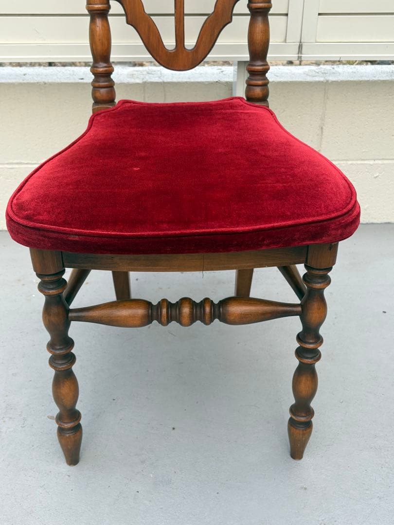 アンティーク家具 椅子 木製 ベロア 洋風 ヴィンテージチェア　コスガ