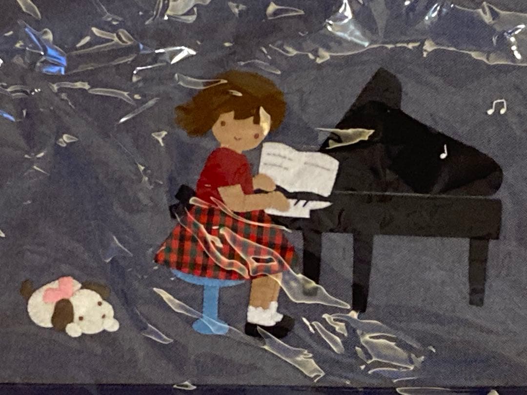 ファミリア　レッスンバッグ　手刺繍　ピアノ　希少