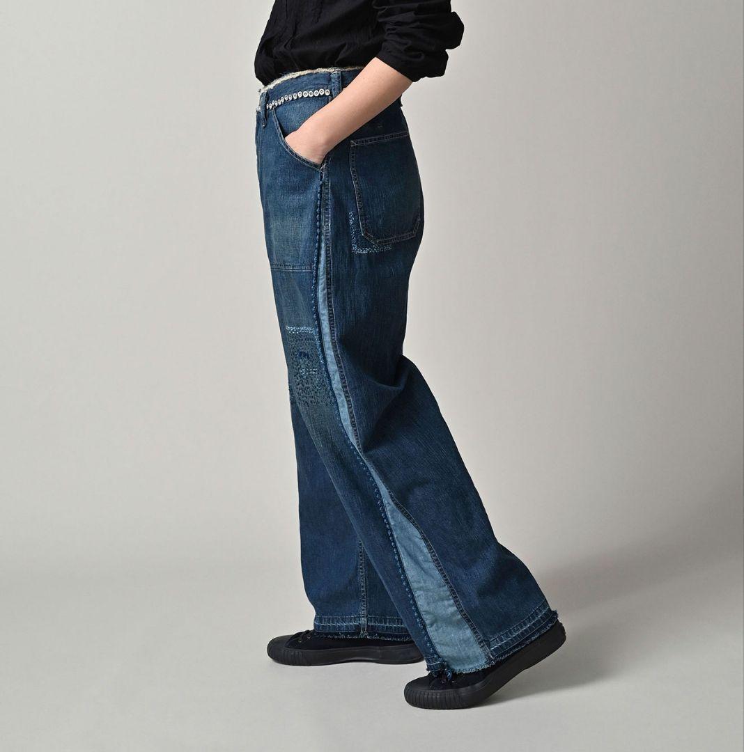45R★麦比古デニムの908ペインターパンツ遖加工（happy刺し子）今季