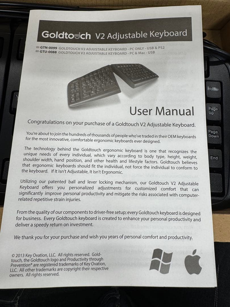 キーボード Goldtouch V2 std Blk PC/MAC (GTU-0088)