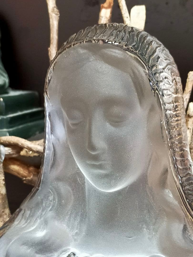 ♥値下げ！マリア様　マリア像　ガラス工芸　キリスト教　アンティーク　レトロ
