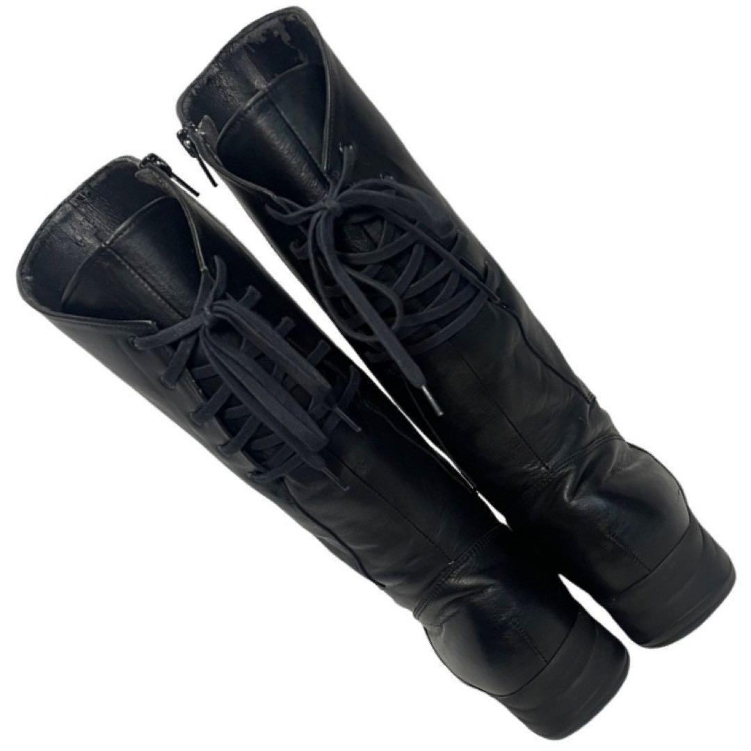 大人気✨フィンコンフォート　ミドルブーツ　サイドジップ　バックレース　3.5