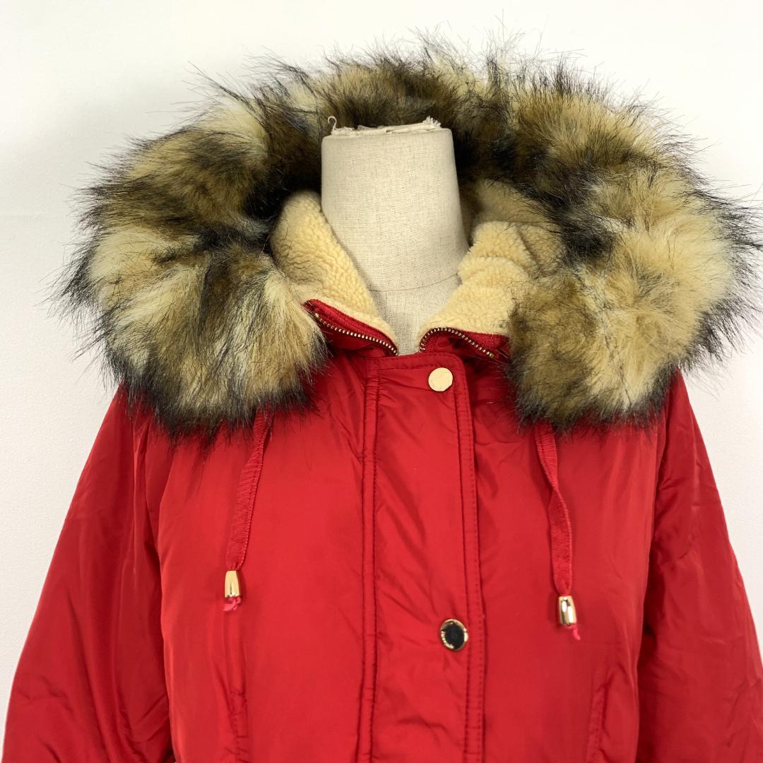 LA9190 ケイトスペードニューヨーク ダウンコート 赤 ポリエステル M