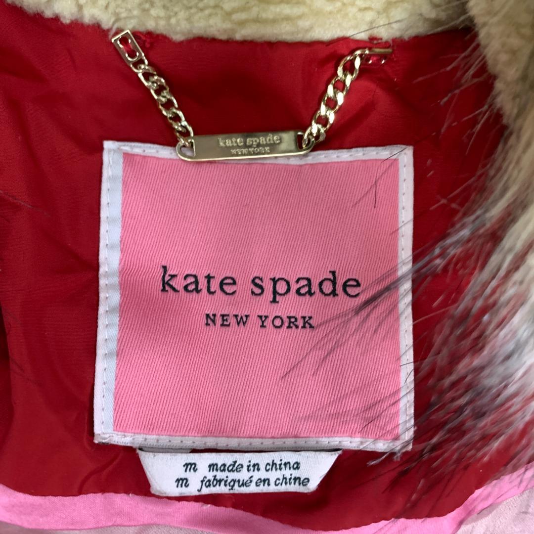 LA9190 ケイトスペードニューヨーク ダウンコート 赤 ポリエステル M