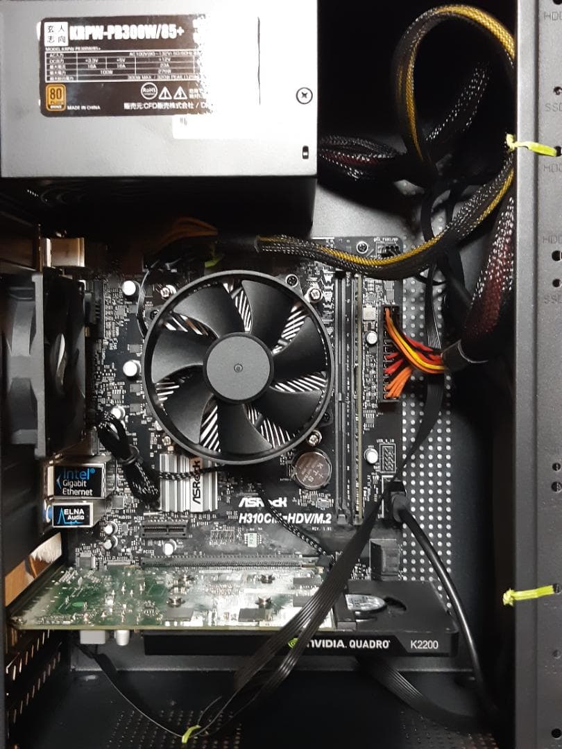 自作PC　i7 8700・8GB・SSD128GB・K2200・Win11