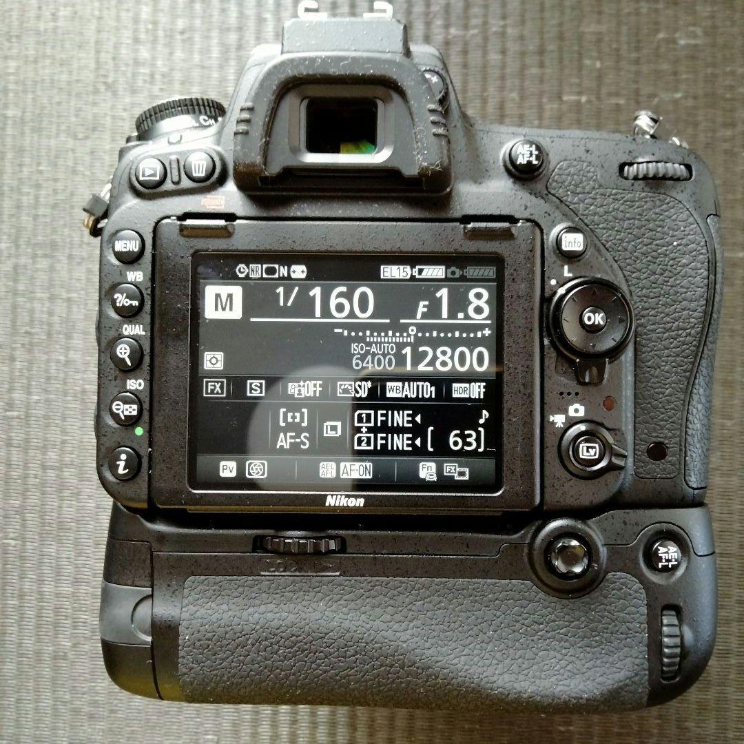ニコン整備済D750 バッテリーパックと単焦点レンズのセット　ショット数5173