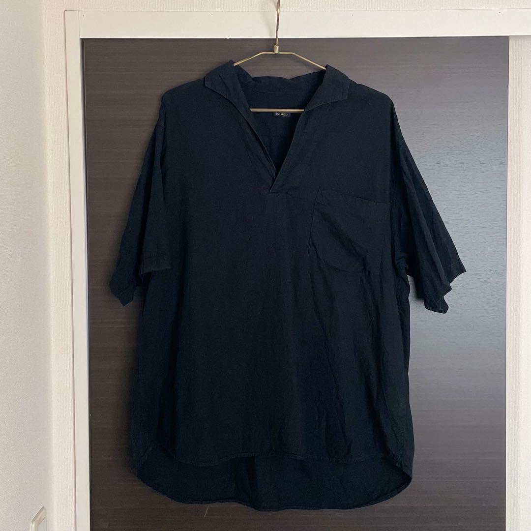 ニ*キ様 COMOLI コモリ ベタシャン スキッパー半袖シャツ V01-020