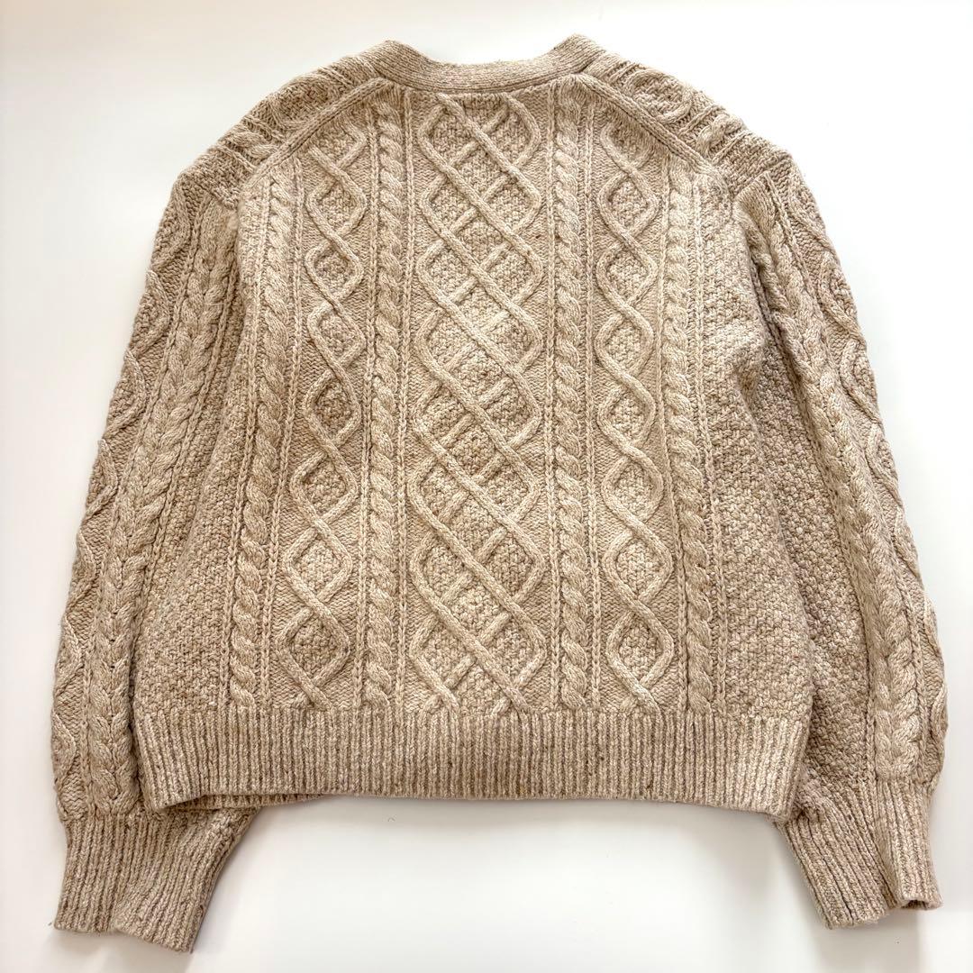 【カシミヤ混】ポロラルフローレン　ケーブルニットカーディガン　QR 定価7万