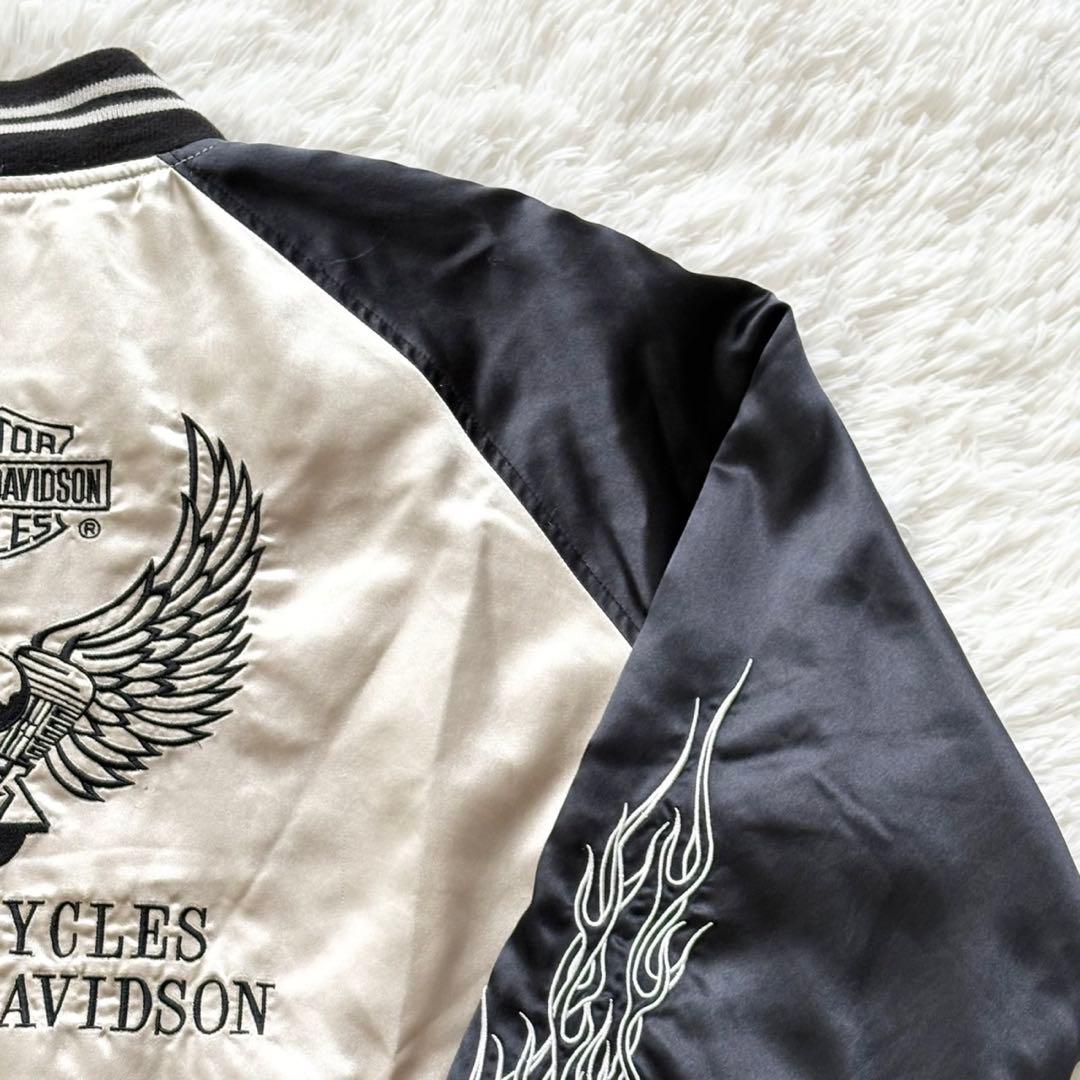 ハーレーダビッドソン ファイヤー ファイアーパターン スカジャン