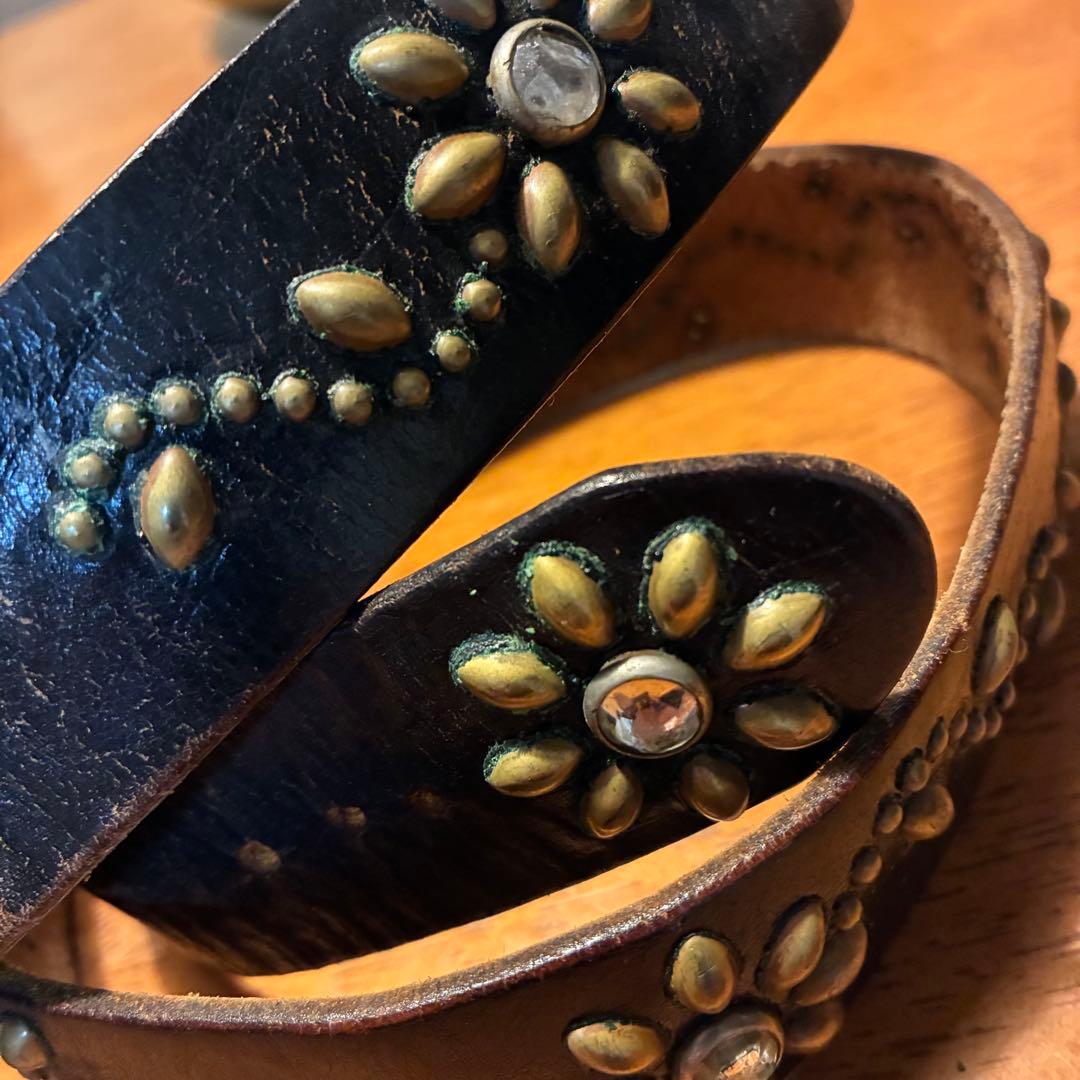 フラワースタッズ ベルト HTC風 テンダーロイン オールドスタッズ USA製