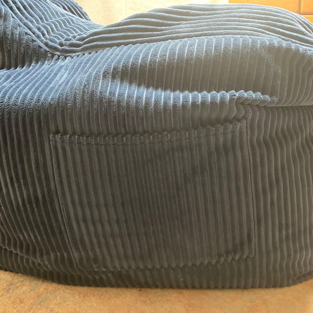 【綺麗】LOOSY（ルージー） ビーズクッション 1人掛けビーズソファ ネイビー