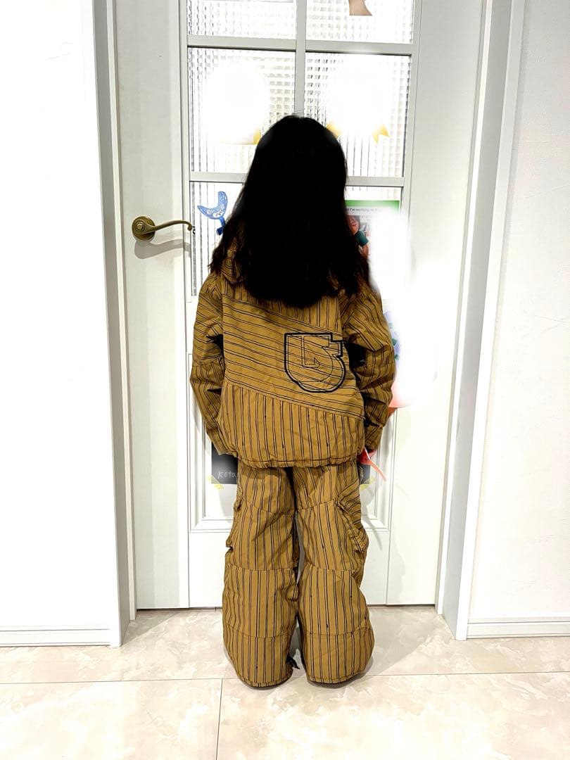 美品　Burton キッズ　スノーボード　ウェア 110 バートン　ストライプ