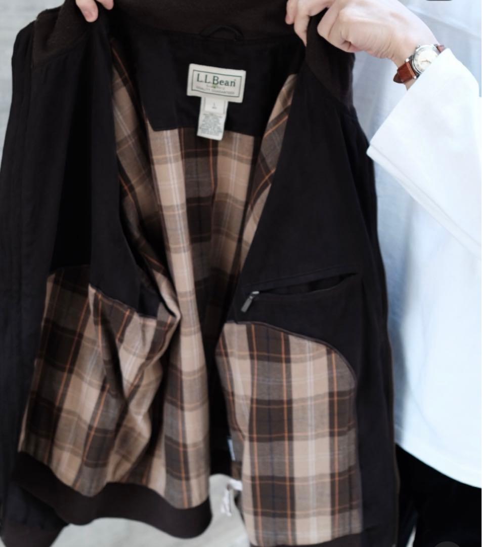 L.L.Beanフェイクスエード ジップアップ ブルゾン スイングトップ 焦茶