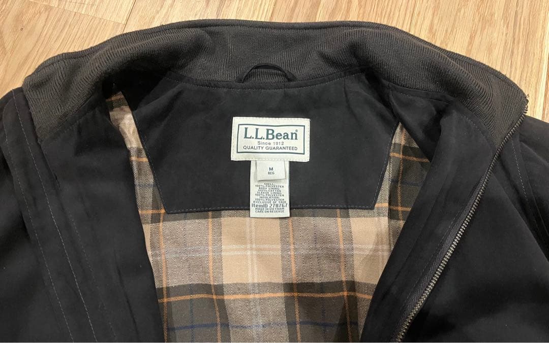 L.L.Beanフェイクスエード ジップアップ ブルゾン スイングトップ 焦茶