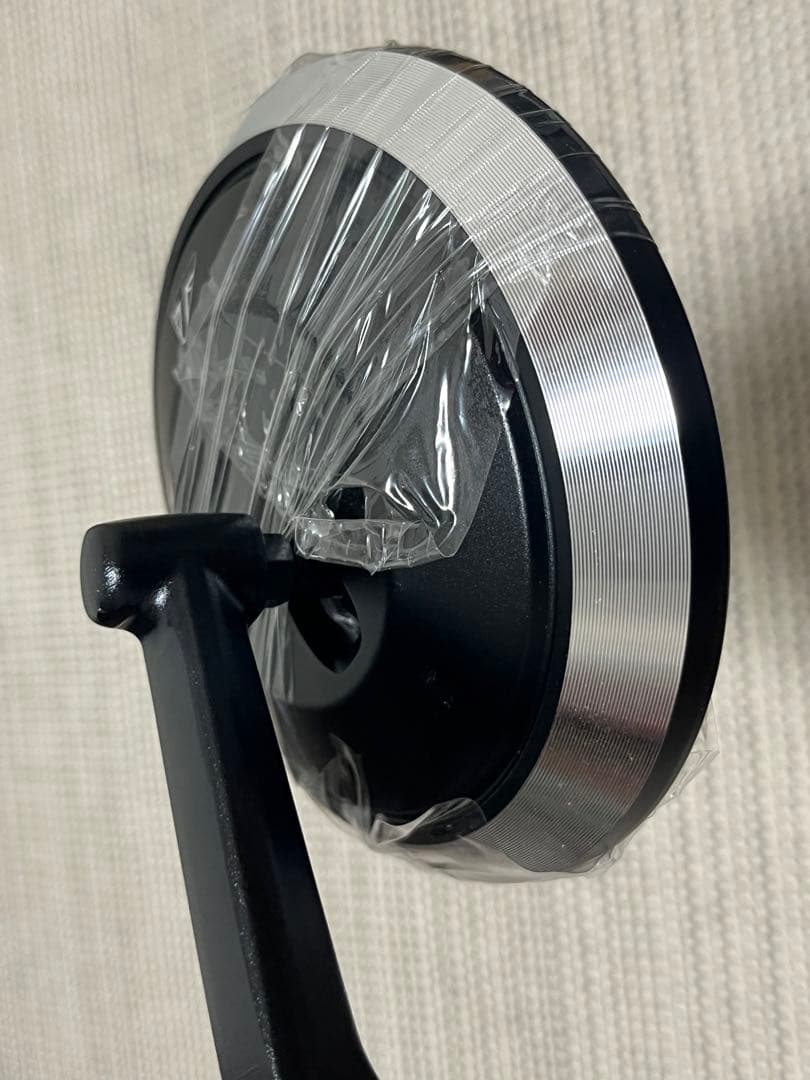 トライアンフ　純正風バーエンドミラー　左右セット　丸　ロゴあり