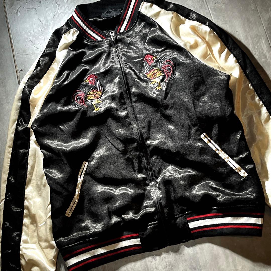 受注限定モデル　希少Lサイズ　浦和レッズ　刺繍　鳥　スカジャン　阿部勇樹　サテン