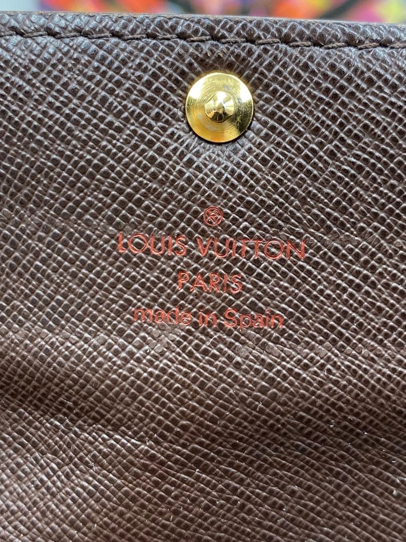 ルイヴィトン ダミエ ポシェットポルトモネクレディ 二つ折り長財布 札入れ 茶