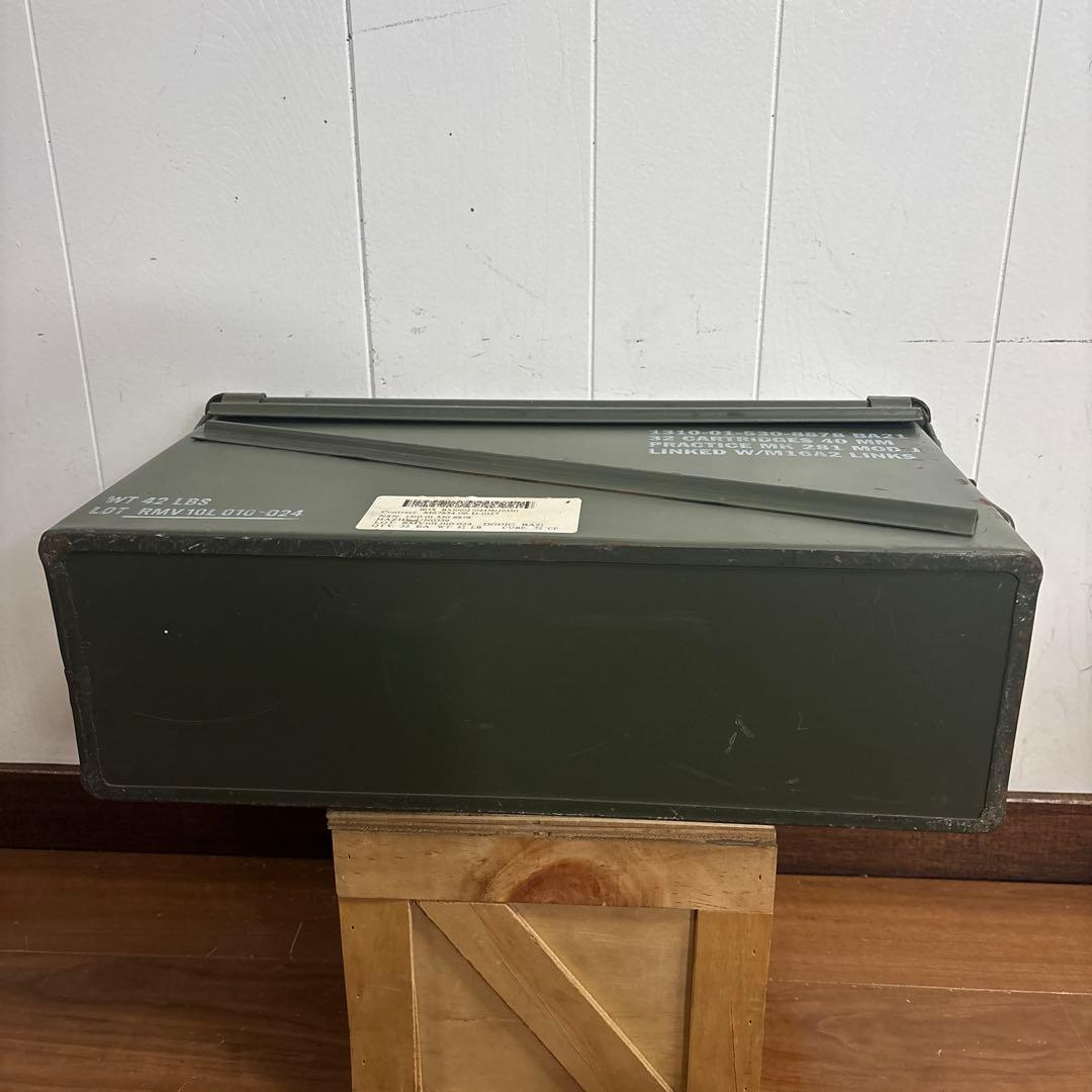 米軍　実物　AMMO BOX 40mm 32CARTRIDGES 弾薬箱　②